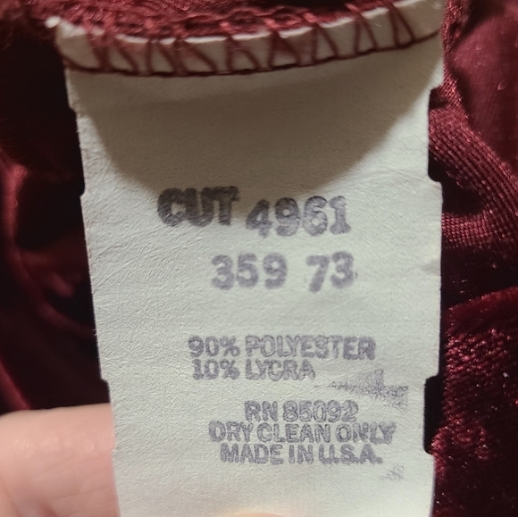 Vintage‎ Marian & Maral Velvet Velour Midi Dress - Picture 6 of 6